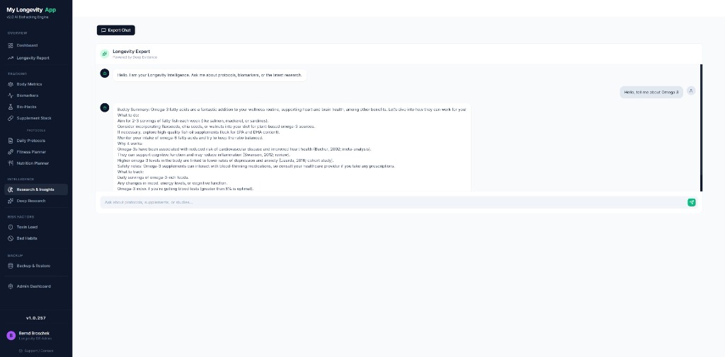 Sleep Routine Create And Maintain - AI Longevity Coach Feature in MyLongevityApp